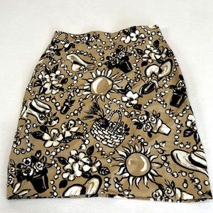Vintage Louis Feraud floral print skirt size 4